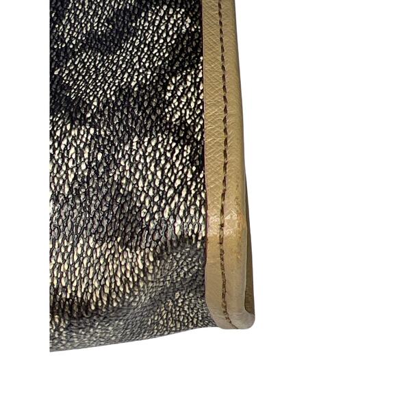 Yves Saint Laurent YSL Giraffe Print Clutch Bag Coated Canvas Leather Trim - Picture 15 of 16